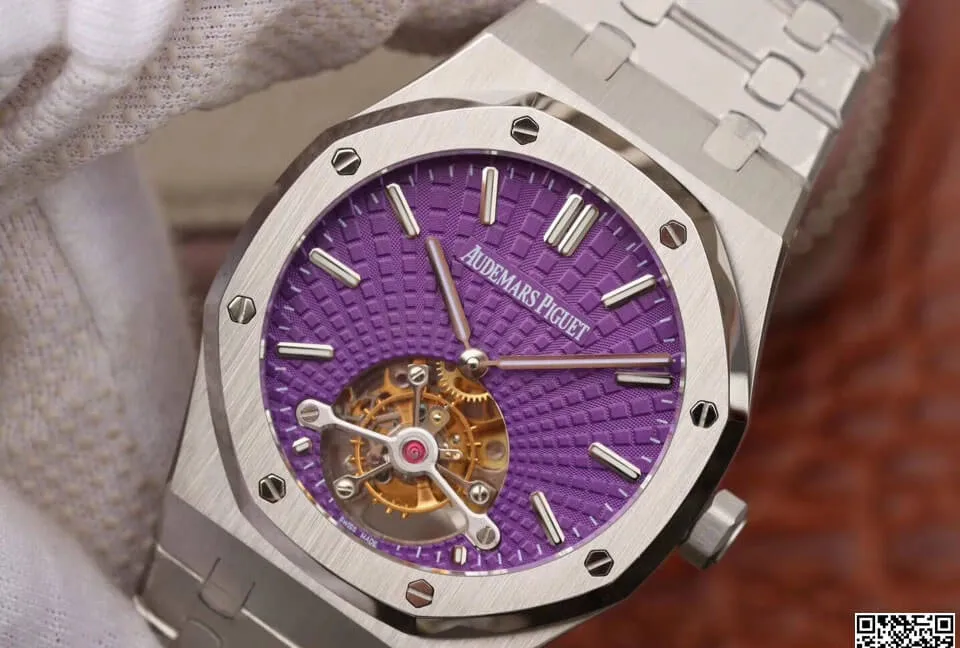 Audemars Piguet Royal Oak Tourbillon 26522ST.OO.1220ST.01 JF Factory 1:1 Best Edition Replica Watch Purple Dial
